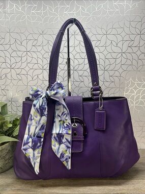 Y2K Coach soho Purple Women's shoulder Handbag